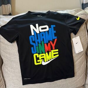 Nike Black Graphic Tee with Multicolor Print
